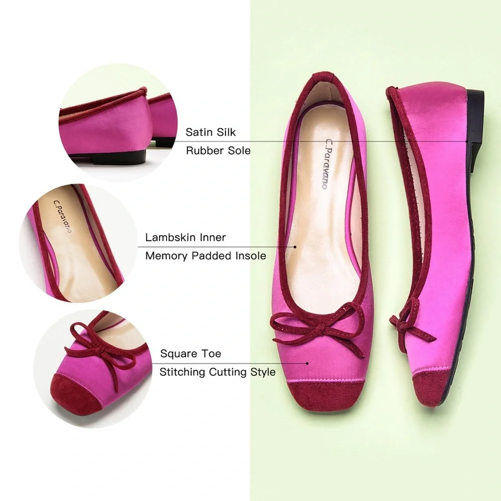 NWOT C.Paravano Cap-Toe Ballet Flats Elena - Picture 2 of 13